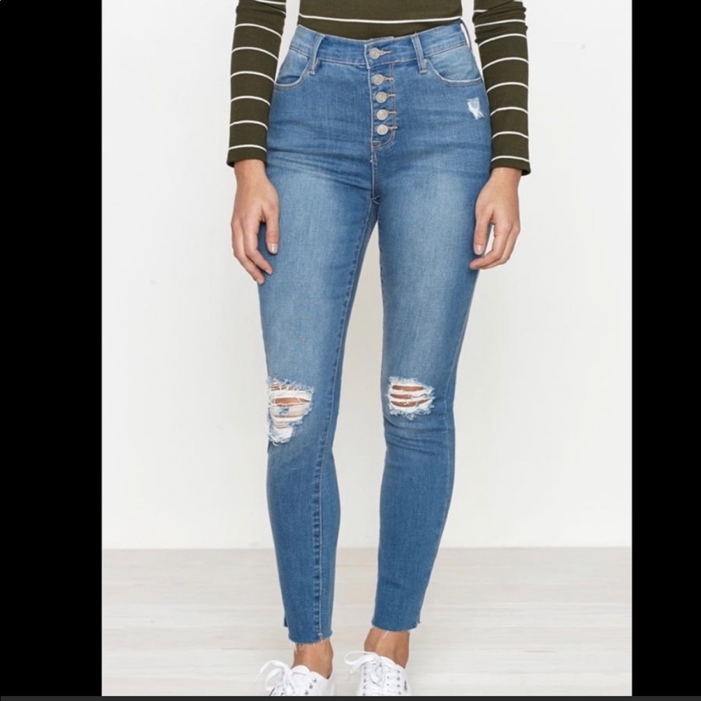PacSun- High Rise Jeggings Del Amo Blue - Picture 3 of 6
